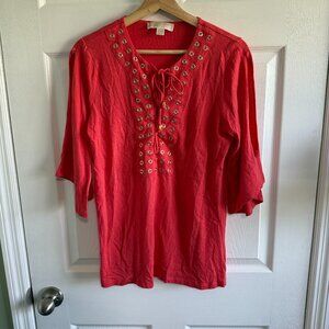MICHAEL Michael Kors Women's Blouse with Cut-out sleeves Size Medium